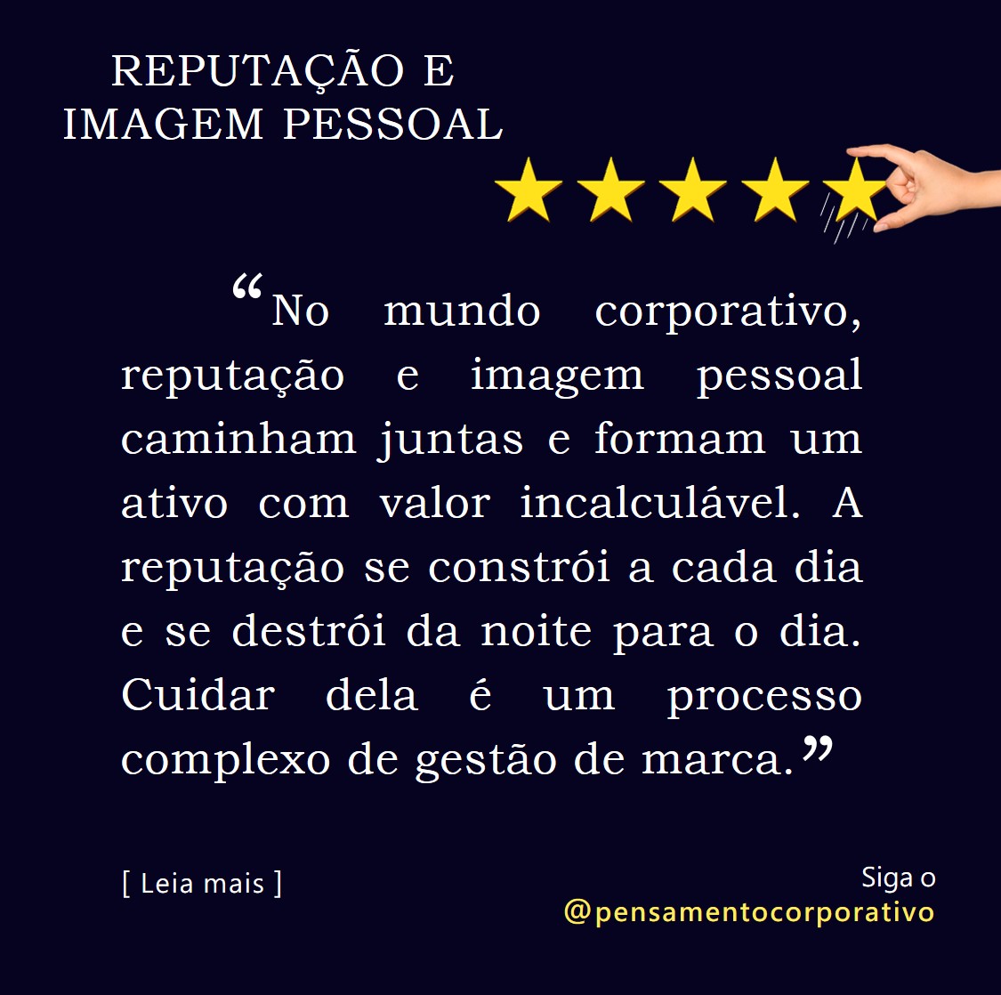 REPUTAÇÃO INSTAGRAM